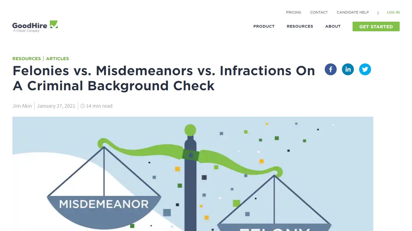 Felony vs. Misdemeanor vs. Infractions - What Do They Mean? - GoodHire